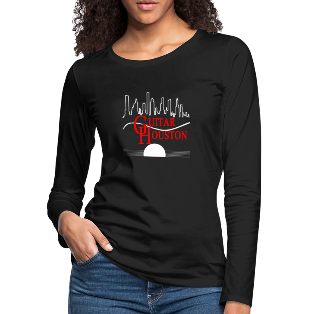 Guitar Houston  - Women's Long Sleeve T-Shirt - black