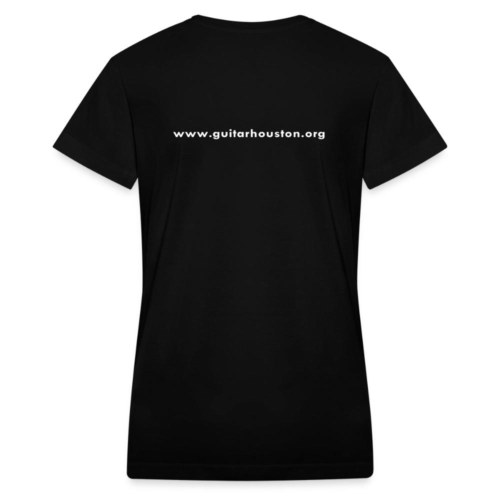 Guitar Houston Women's V-Neck T-Shirt - black