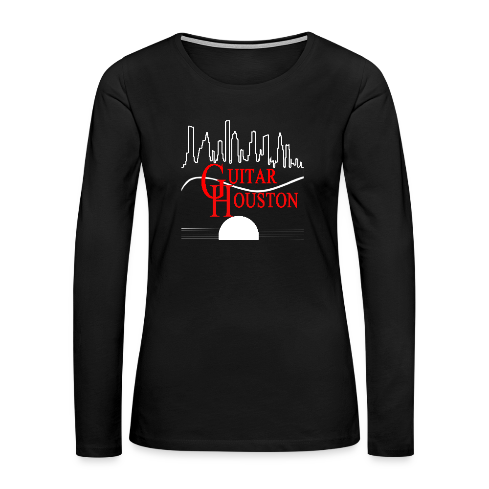 Guitar Houston  - Women's Long Sleeve T-Shirt - black