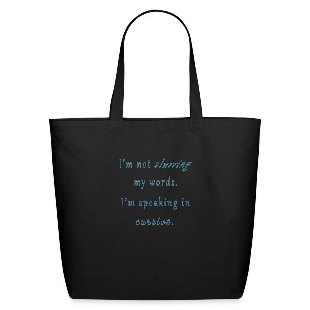 Cursive - Eco-Friendly Cotton Tote - black