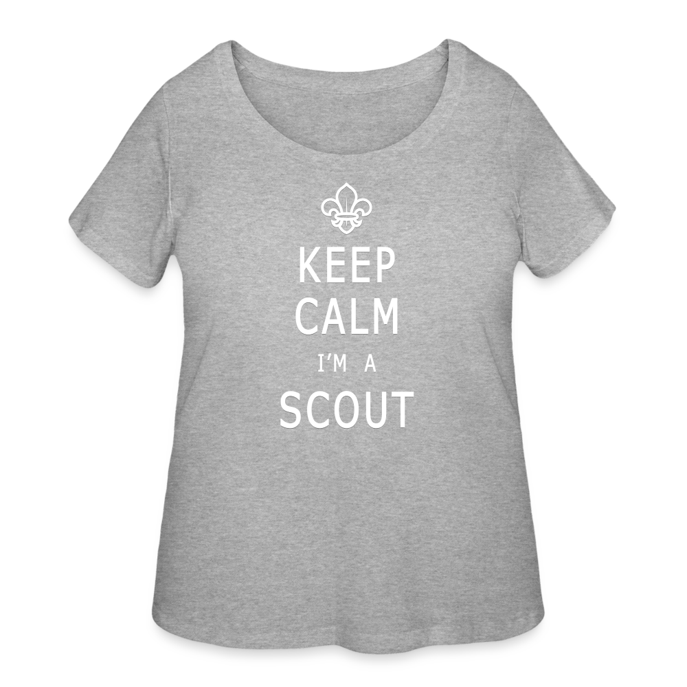 Scout Keep Calm - Women’s Curvy T-Shirt - heather gray