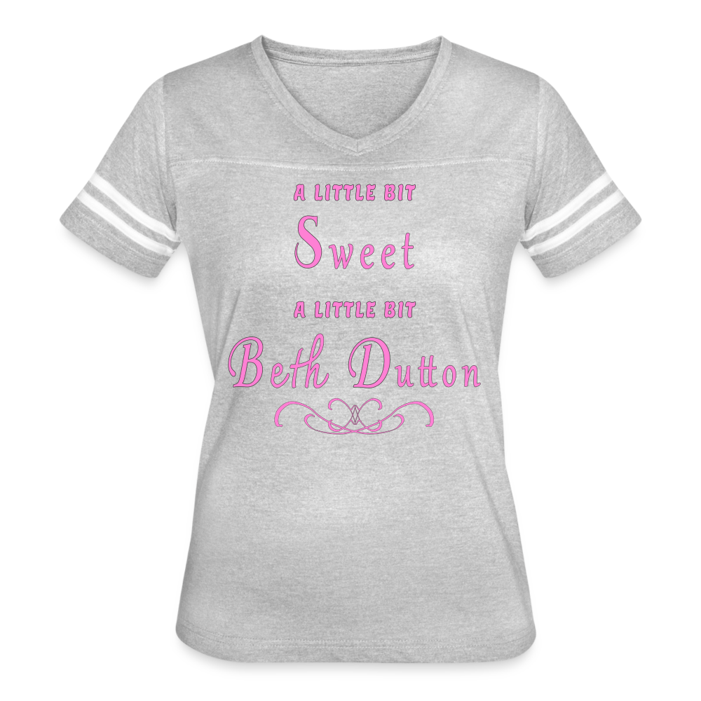 Sweet - Women’s Vintage Sport T-Shirt - heather gray/white