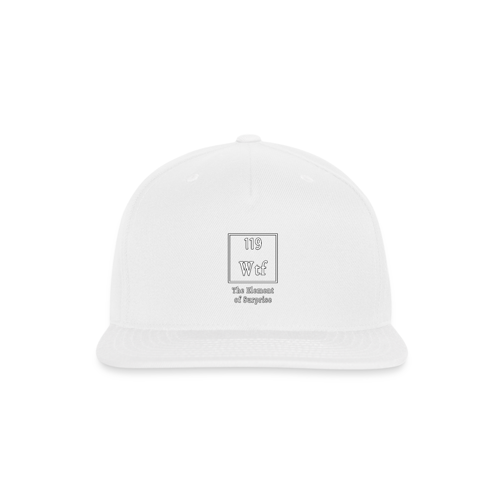 WTF - Snapback Baseball Cap - white