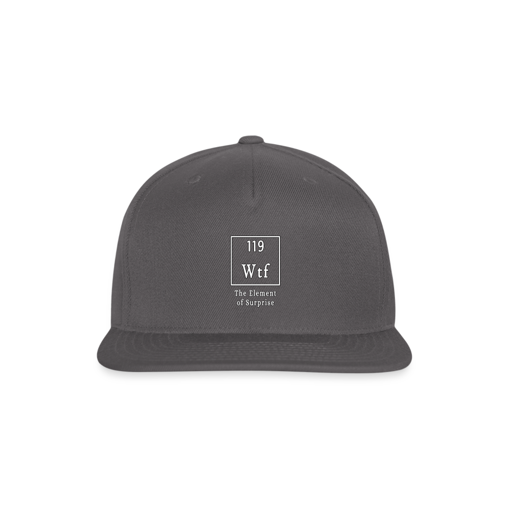 WTF - Snapback Baseball Cap - dark grey