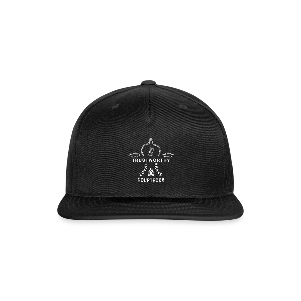 Scout Oath Fleur de Lis - Snapback Baseball Cap - black