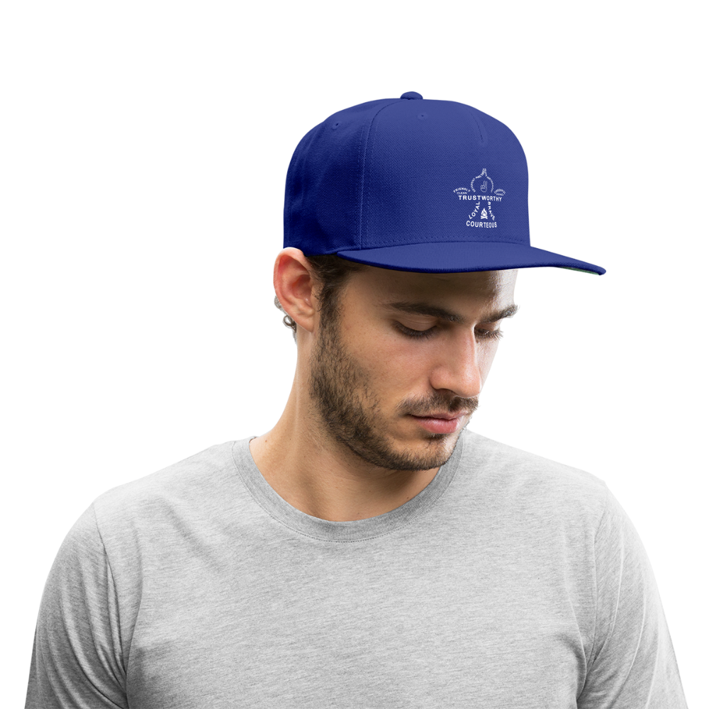 Scout Oath Fleur de Lis - Snapback Baseball Cap - royal blue