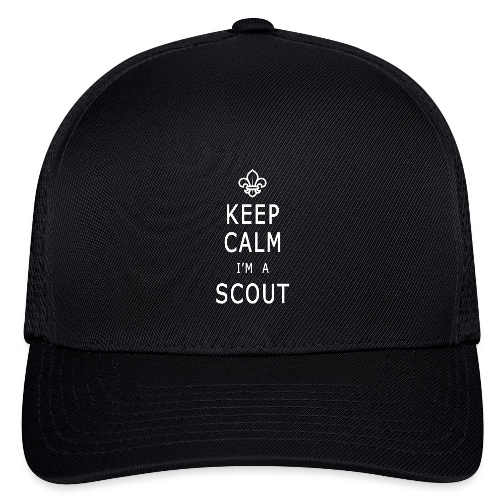 Scout Keep Calm - Flexfit Fitted Baseball Cap - black