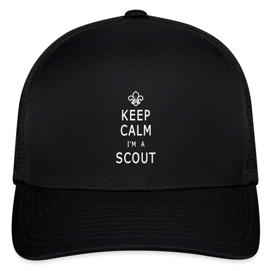 Scout Keep Calm - Flexfit Fitted Baseball Cap - black