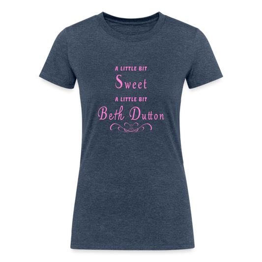 Sweet - Women's Tri-Blend Organic T-Shirt - heather navy