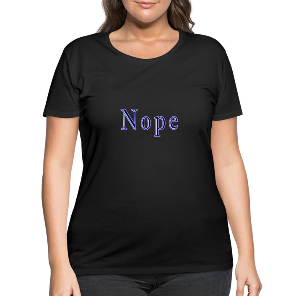 Nope - Women’s Curvy T-Shirt - black