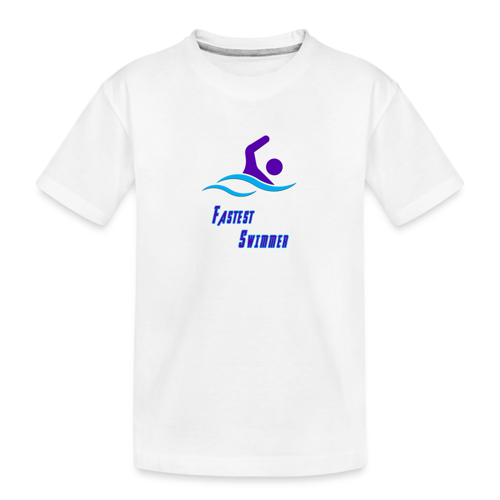 Swimmer - Kid’s Organic T-Shirt - white