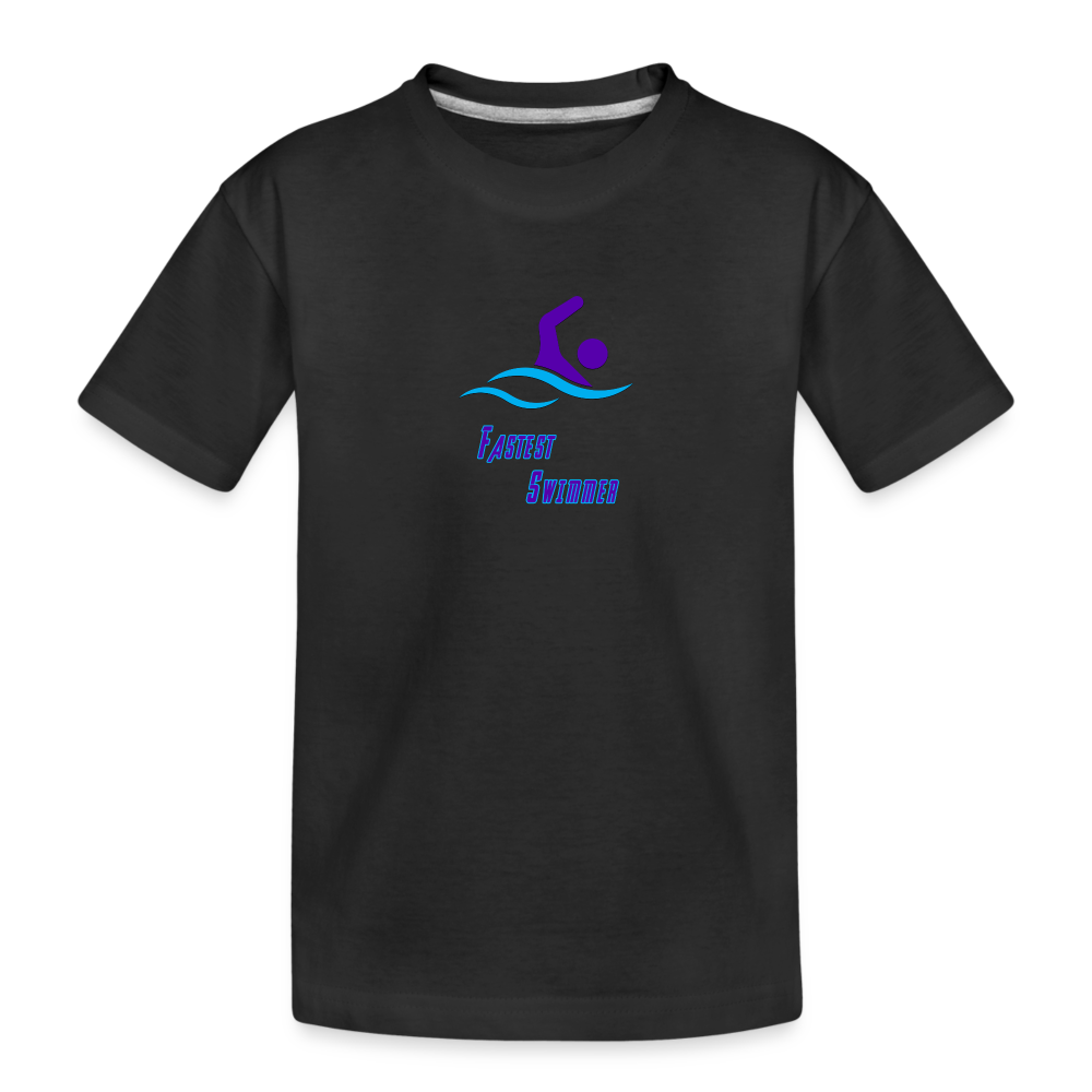 Swimmer - Toddler Organic T-Shirt - black