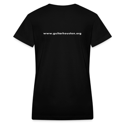 Guitar Houston Women's V-Neck T-Shirt - black