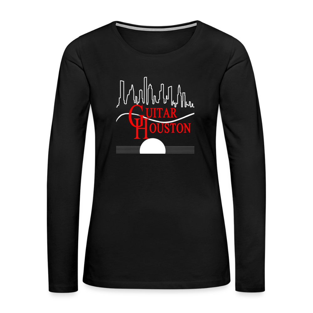 Guitar Houston  - Women's Long Sleeve T-Shirt - black