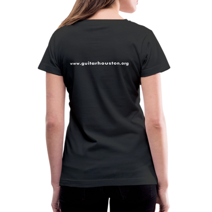 Guitar Houston Women's V-Neck T-Shirt - black