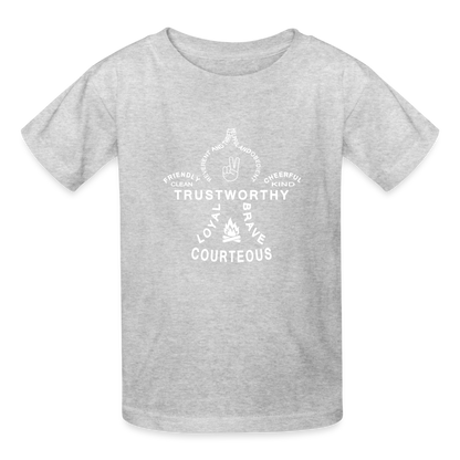 Scout Fleur - Hanes Youth Tagless T-Shirt - heather gray