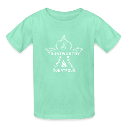 Scout Fleur - Hanes Youth Tagless T-Shirt - deep mint