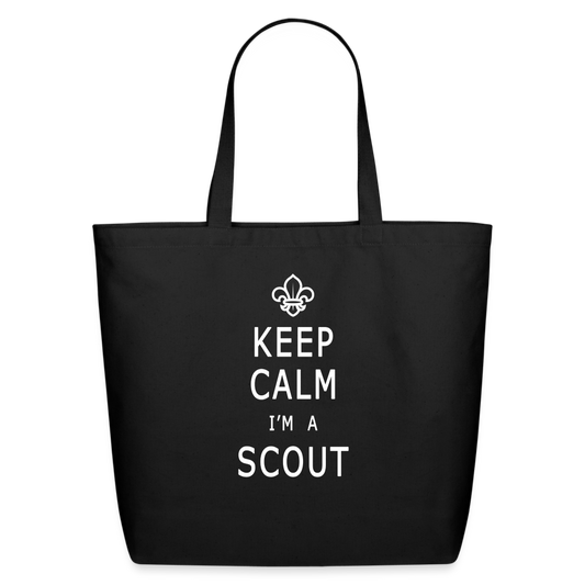 Keep Calm Scout - Eco-Friendly Cotton Tote - black
