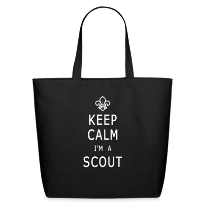 Keep Calm Scout - Eco-Friendly Cotton Tote - black