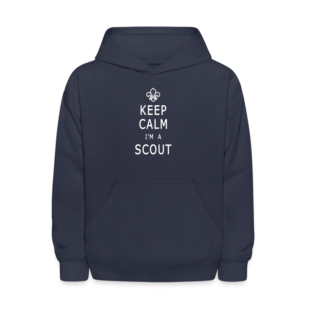 Keep Calm Scout - Kid's Hoodie - navy