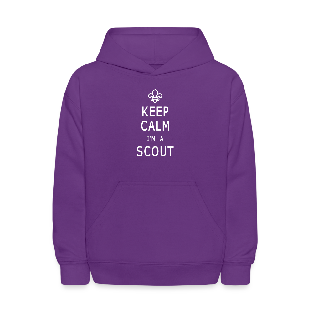Keep Calm Scout - Kid's Hoodie - purple