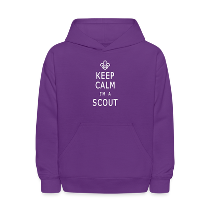 Keep Calm Scout - Kid's Hoodie - purple