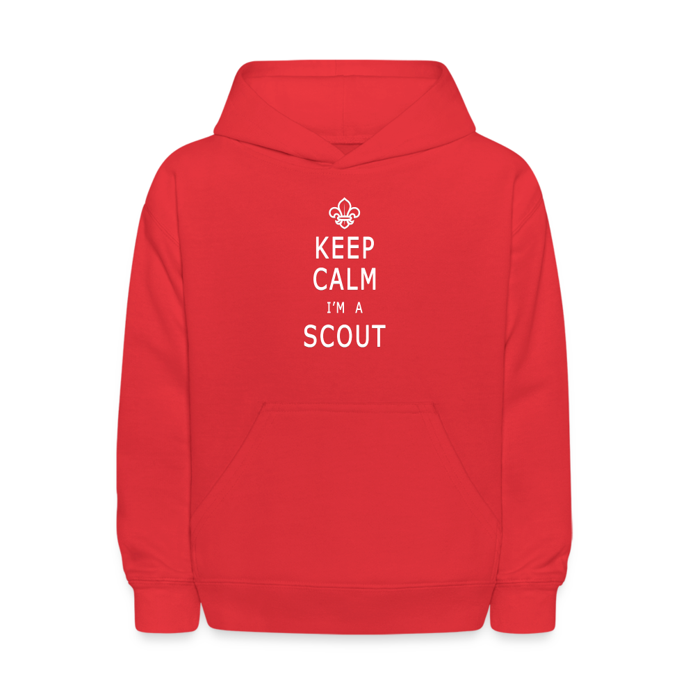 Keep Calm Scout - Kid's Hoodie - red