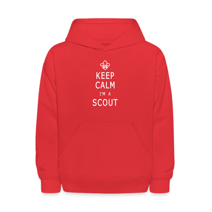 Keep Calm Scout - Kid's Hoodie - red