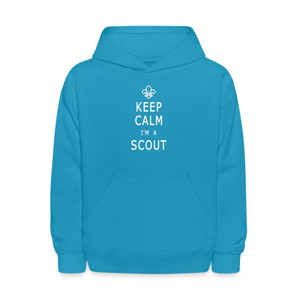 Keep Calm Scout - Kid's Hoodie - turquoise