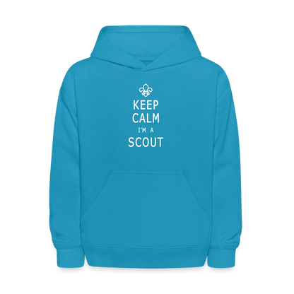 Keep Calm Scout - Kid's Hoodie - turquoise