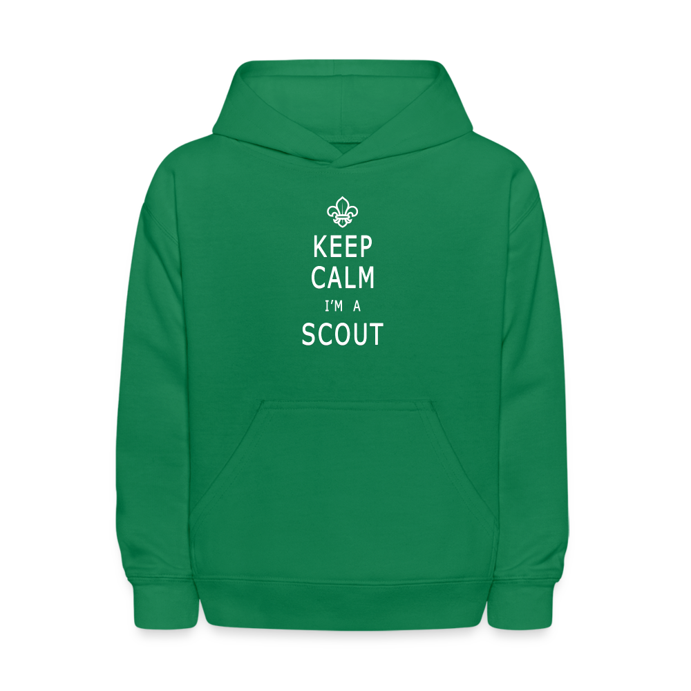 Keep Calm Scout - Kid's Hoodie - kelly green