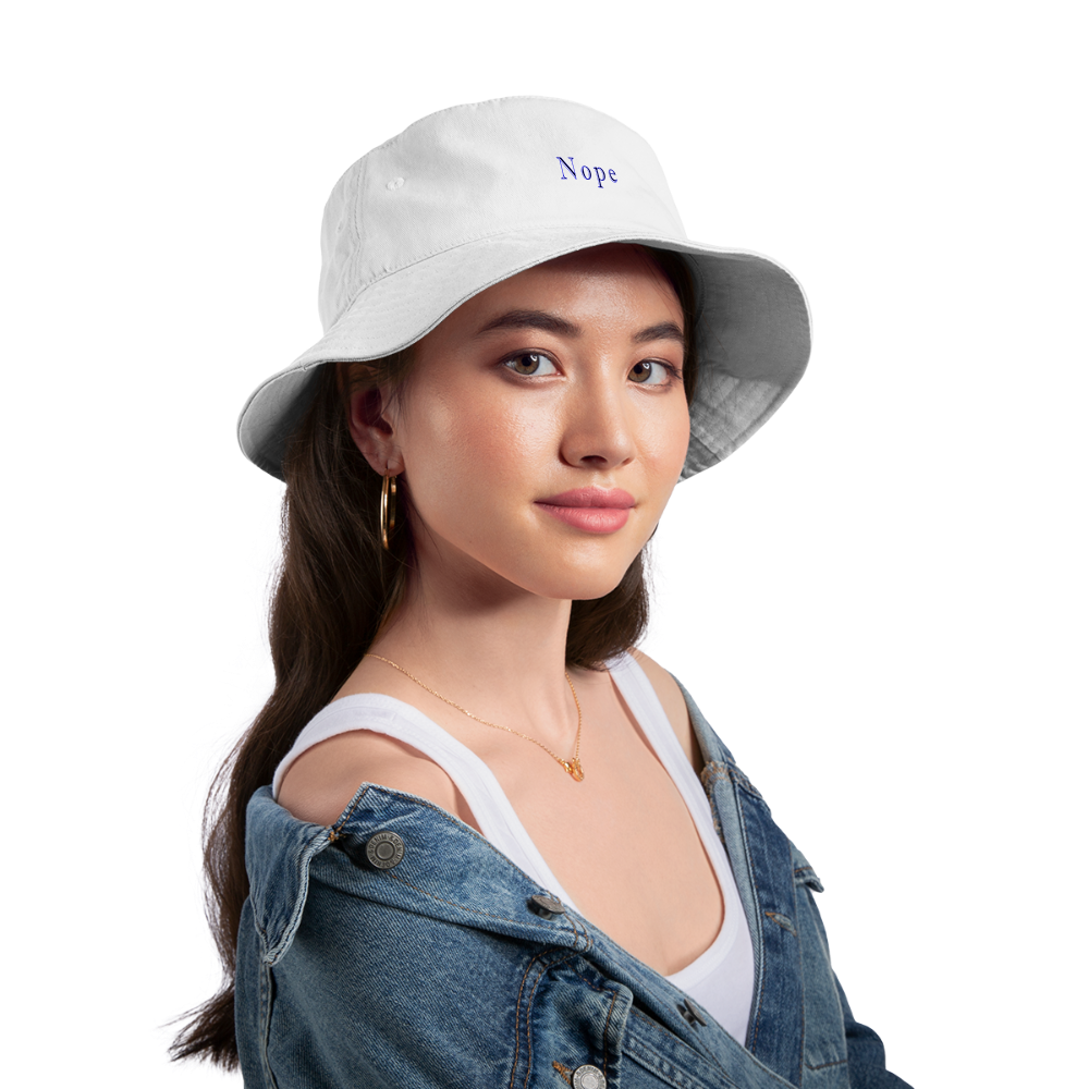 Nope - Bucket Hat - white