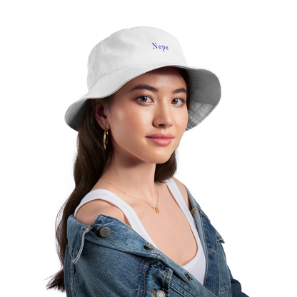 Nope - Bucket Hat - white