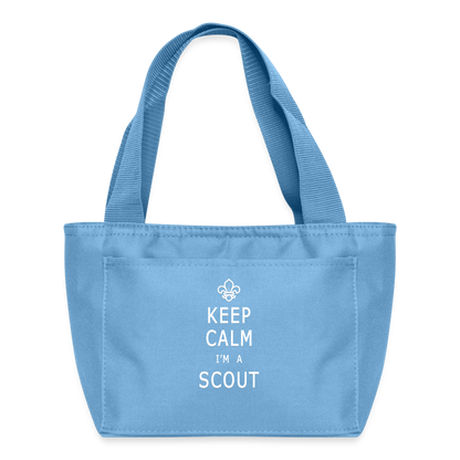 Scout Keep Calm - Recycled Insulated Lunch Bag - light blue