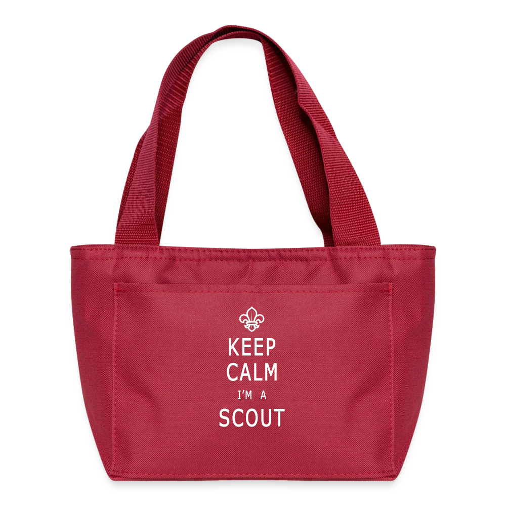 Scout Keep Calm - Recycled Insulated Lunch Bag - red