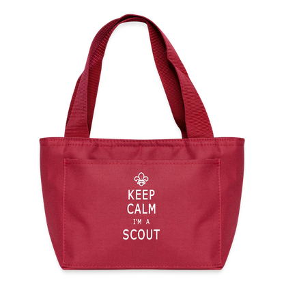 Scout Keep Calm - Recycled Insulated Lunch Bag - red