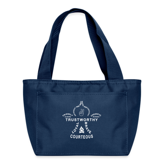 Scout Fleur - Recycled Insulated Lunch Bag - navy