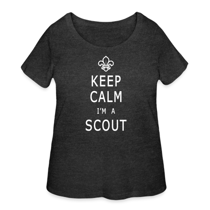 Scout Keep Calm - Women’s Curvy T-Shirt - deep heather