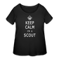 Scout Keep Calm - Women’s Curvy T-Shirt - black
