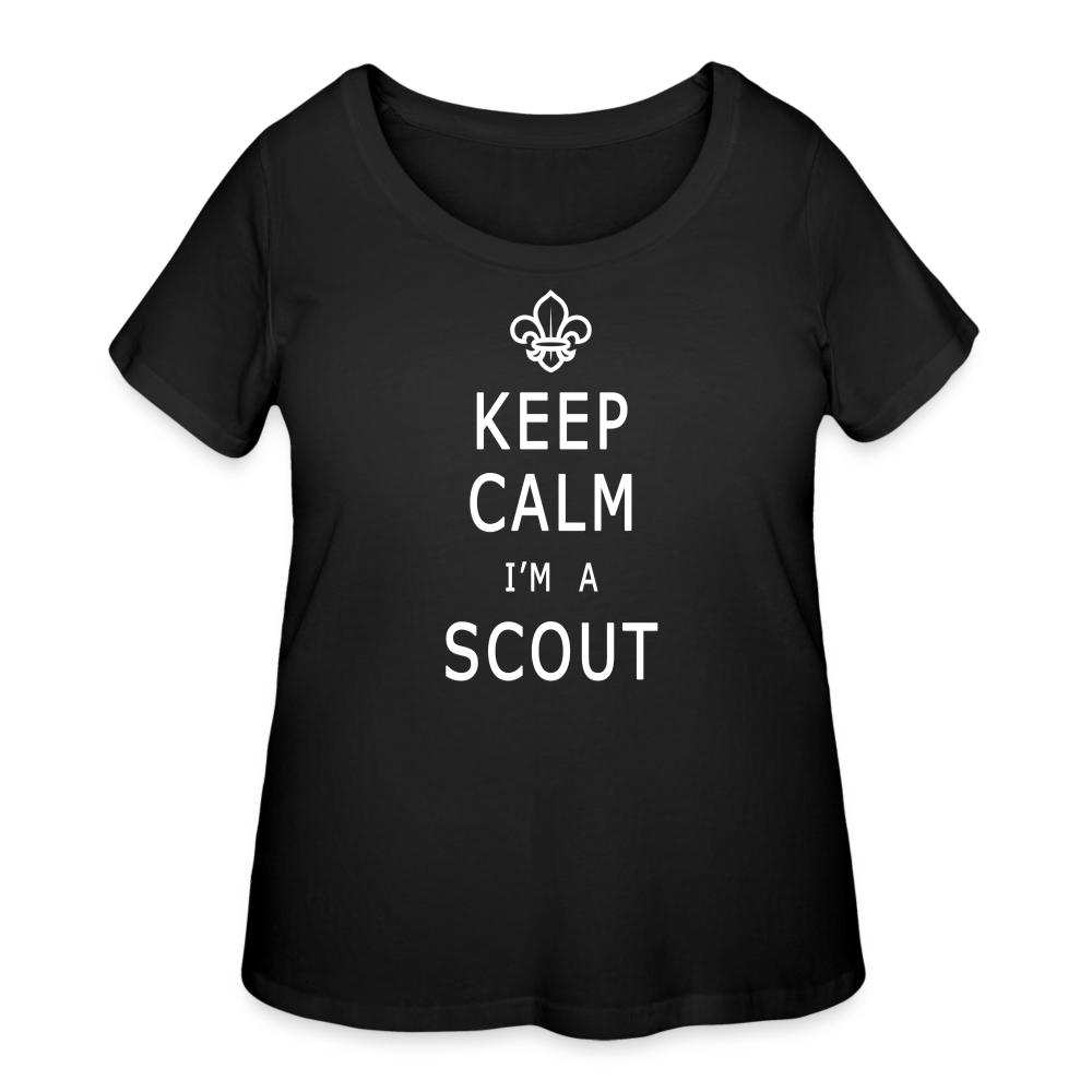 Scout Keep Calm - Women’s Curvy T-Shirt - black