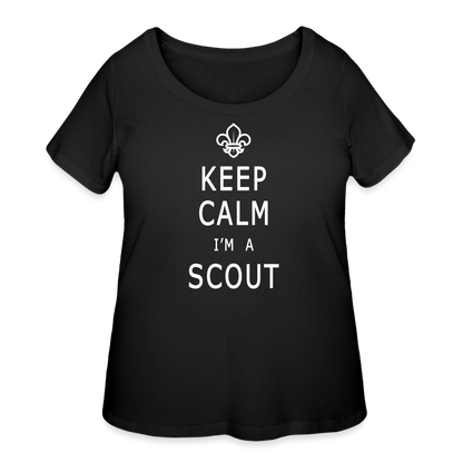 Scout Keep Calm - Women’s Curvy T-Shirt - black