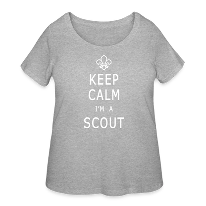 Scout Keep Calm - Women’s Curvy T-Shirt - heather gray