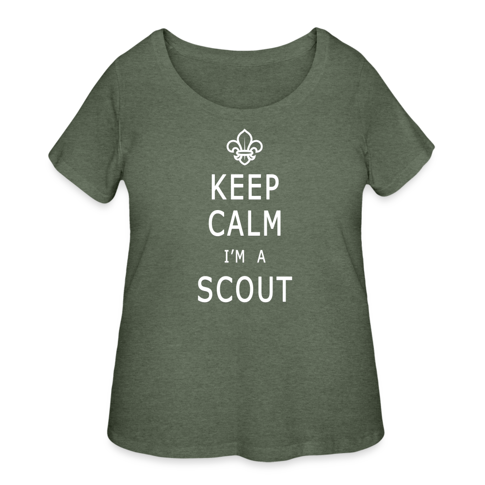 Scout Keep Calm - Women’s Curvy T-Shirt - heather military green