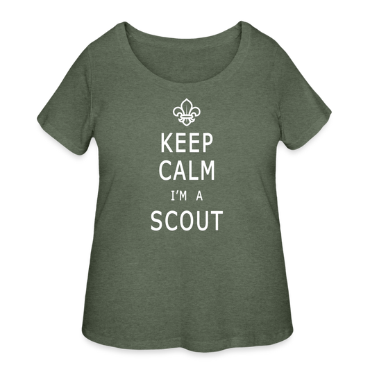 Scout Keep Calm - Women’s Curvy T-Shirt - heather military green