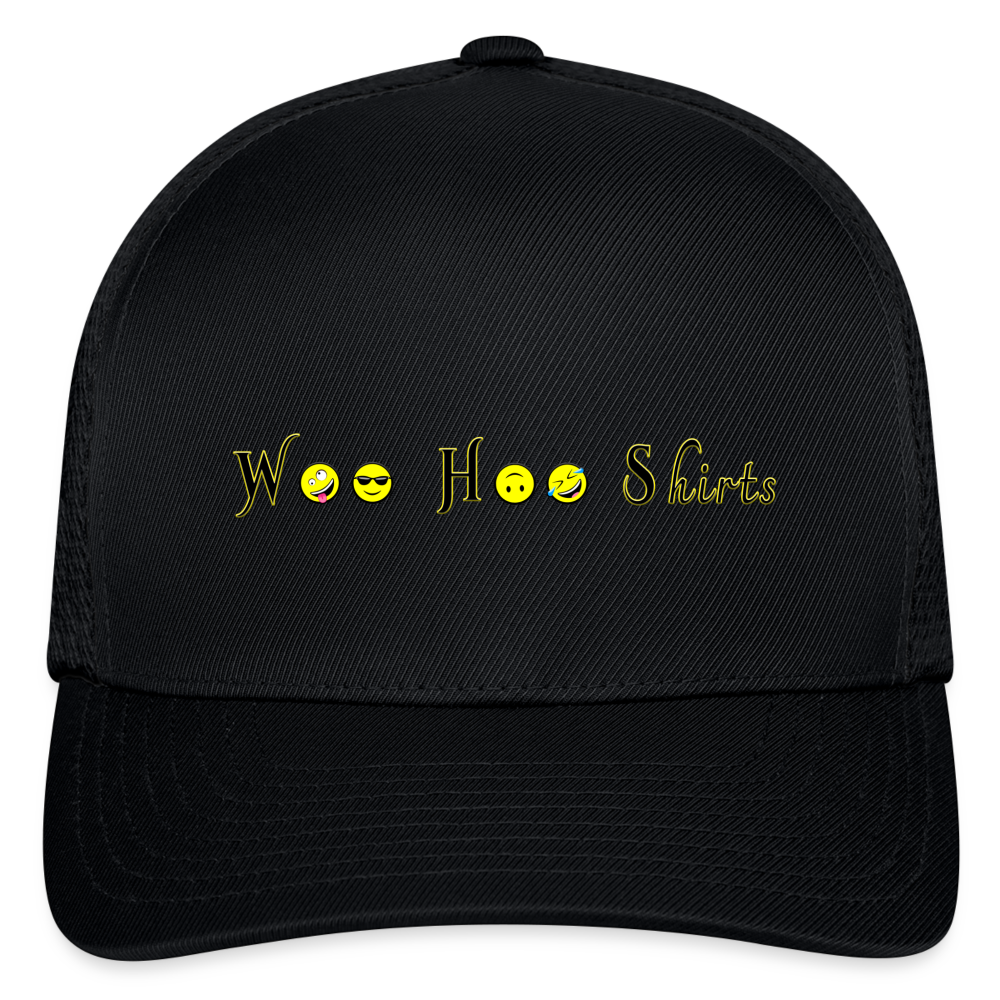 Woo - Flexfit Fitted Baseball Cap - black