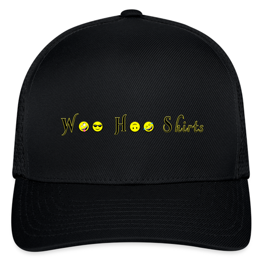 Woo - Flexfit Fitted Baseball Cap - black