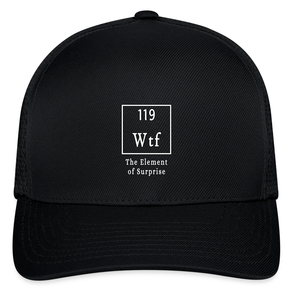 Wtf - Flexfit Fitted Baseball Cap - black