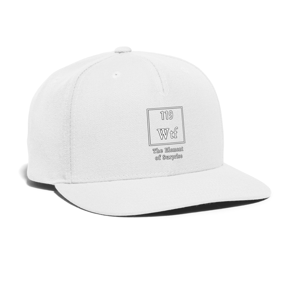 WTF - Snapback Baseball Cap - white