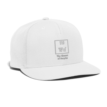 WTF - Snapback Baseball Cap - white