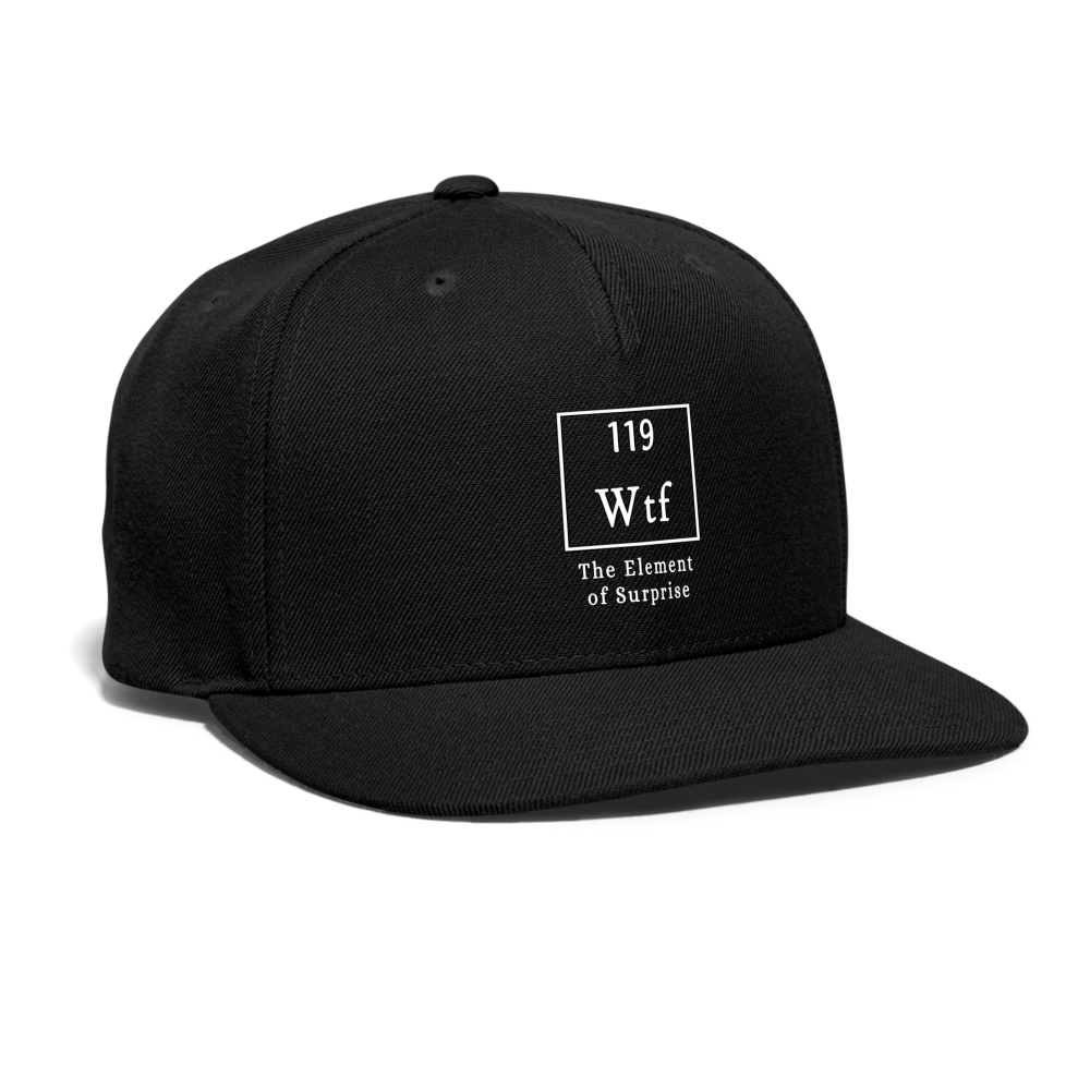 WTF - Snapback Baseball Cap - black